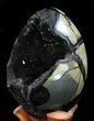 Septarian Dragon Egg Geode - Crystal Filled #37449-2